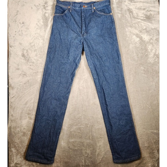 VTG Wrangler Jeans 33X36 (Tag 35X36) Blue 13MWZ Cowboy Western Workwear Made USA - Picture 1 of 12